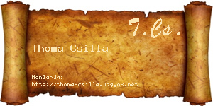 Thoma Csilla névjegykártya